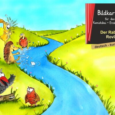 Der Rabe - Bildkarten für das Kamishibai-Erzähltheater in deutsch / kurdisch