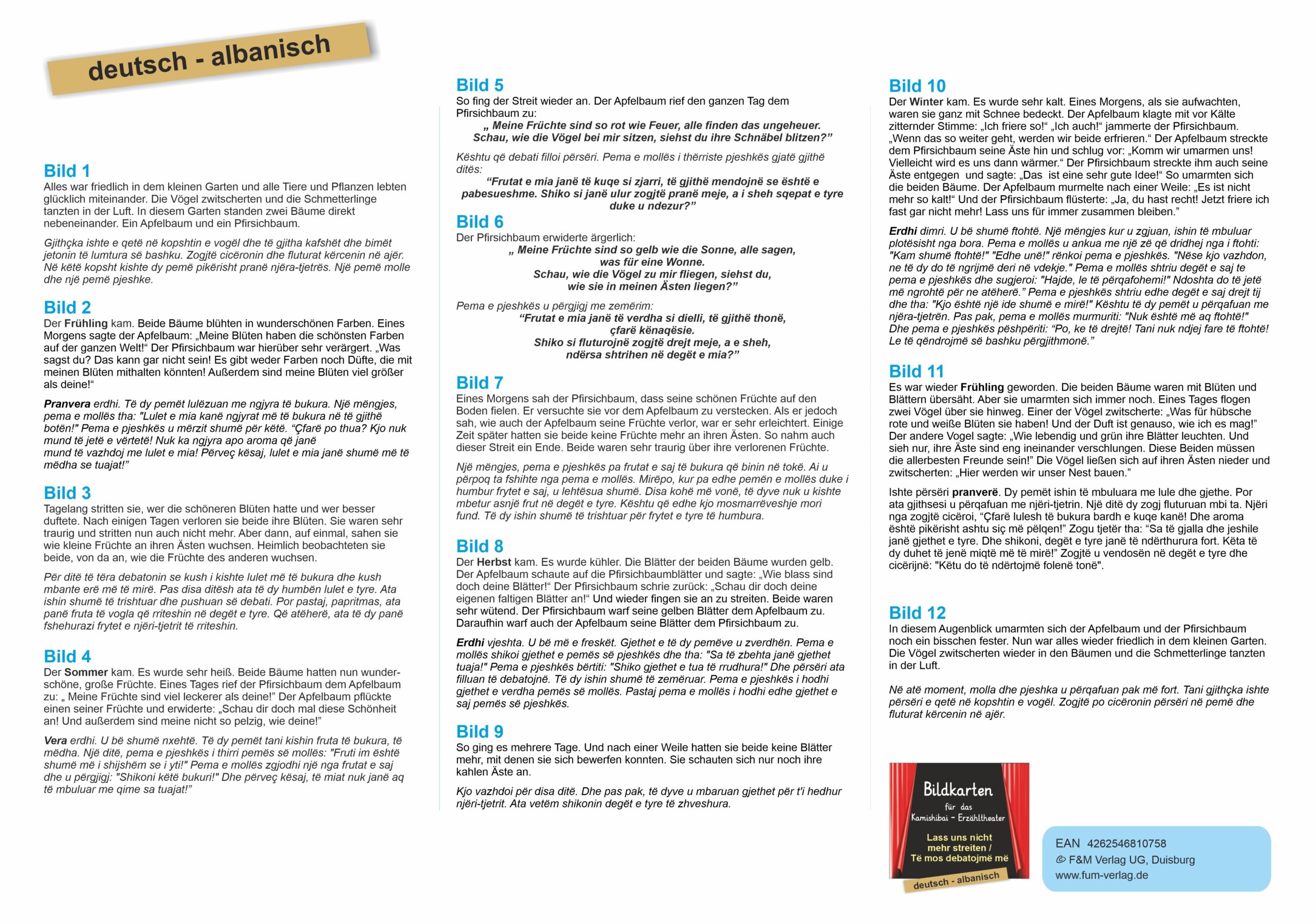 Lass uns nicht mehr streiten - albanisch1