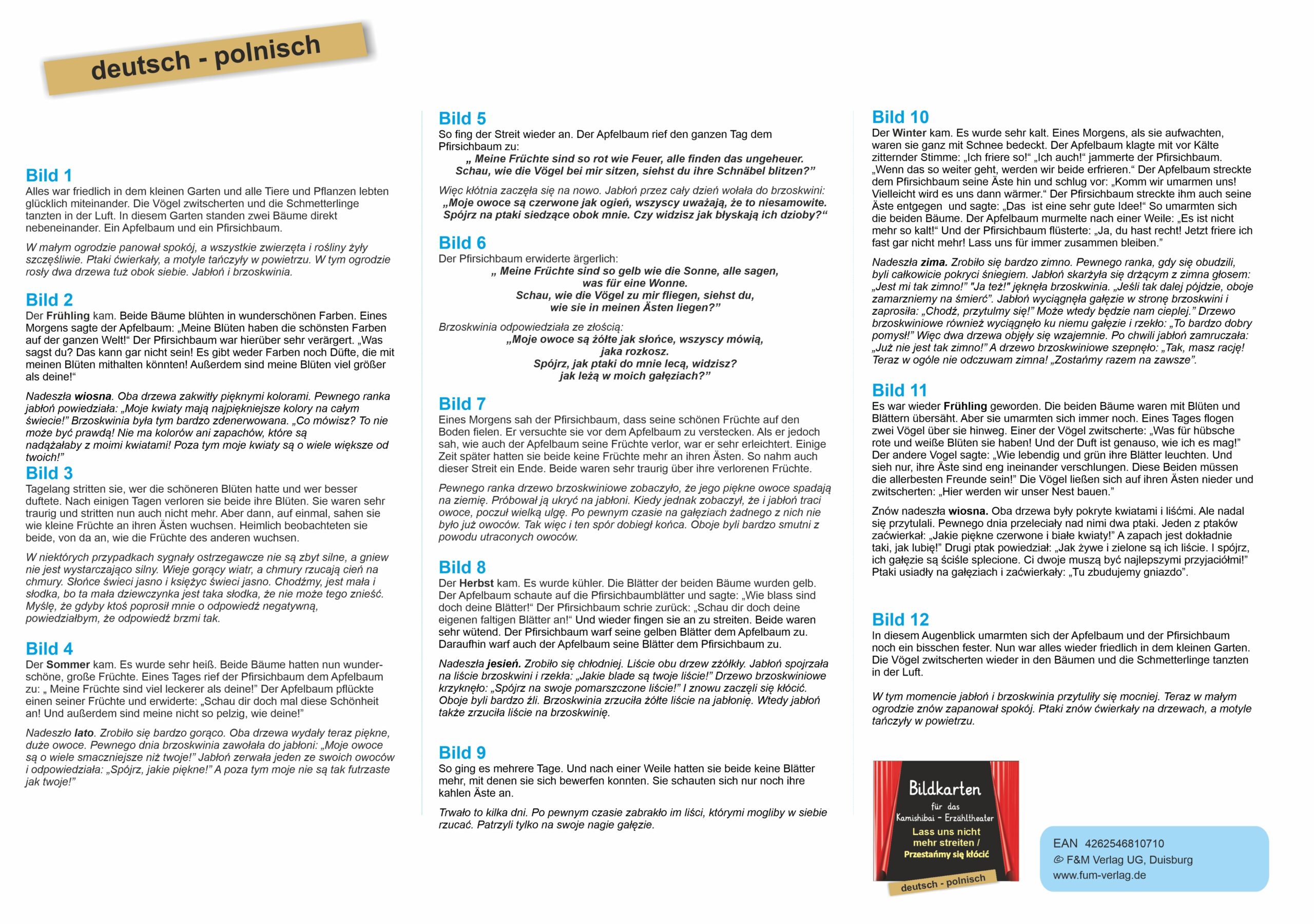 Lass uns nicht mehr streiten - polnisch 1