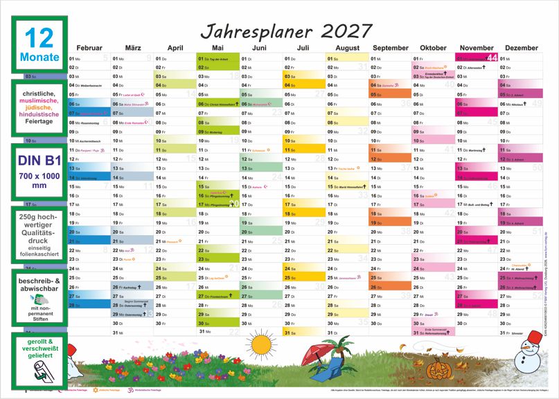 Jahresplaner 2027 mit
